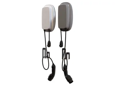 Silk Rect Wallbox Charger 3D model