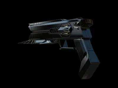 Sci-fi Futuristic blaster GUN  Free 3D model