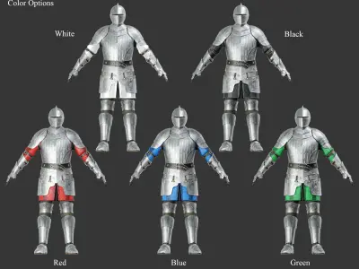 Medieval Collection Elegant Armory 3D Model Pack