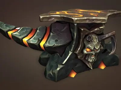 Undead anvil Low-poly 3D model