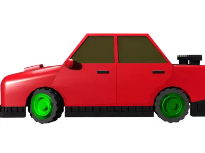 fully optimized game ready cars with all parts pack for games Free low-poly 3D model