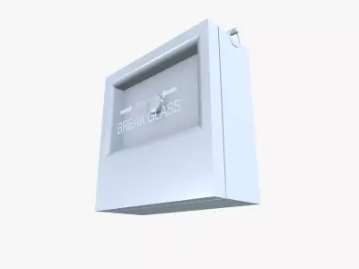 Fire alarm switch Low-poly 3D model
