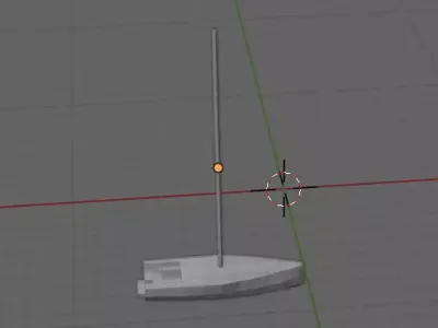 sail yacht low poly Low-poly 3D model