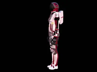 Astronaut Spacesuit Qatar 3D model