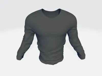 MIlitary Long-Sleeved Shirt Low-poly 3D model