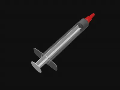 SYRINGE WITH THERMAL PASTE  3D model