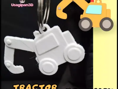 Tractor Keychain 3D print model