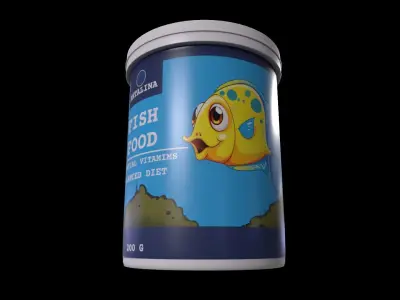 Fish Food - GAME READY PBR Low-poly 3D model