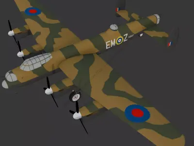 Bomber Avro Lancaster Free 3D model