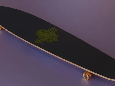 Long Board Low-poly 3D model