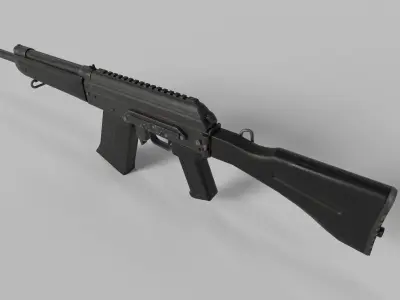 Weapon Gun Rifle S12K  Low-poly 3D model