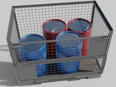 Box Pallet Low-poly 3D model