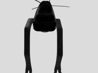 Sci-fi Drone Rigged and Animated 3D model