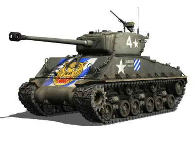 M4A3E8 Sherman - Easy Eight - Skeeter Hawk 3D model