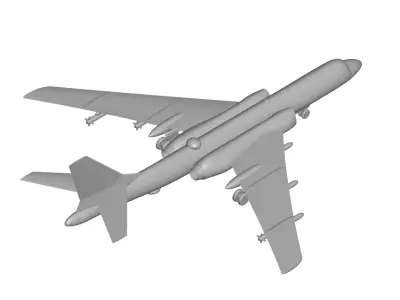 Xian H-6 3D model purchase