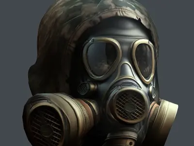 Helmet 3d model military combat Military Low-poly Low-poly 3D model 44