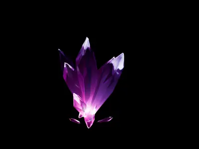 Stylized Glowing Crystal  3D model