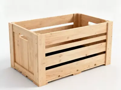 Realistic Classic Wooden Crate 3D Model Low-poly 3D model