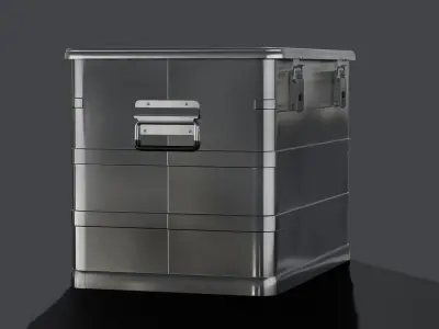 Aluminum Container 002 M 3D model