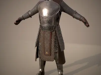 HIE Game Ready Body Armor D180612 Low-poly 3D model