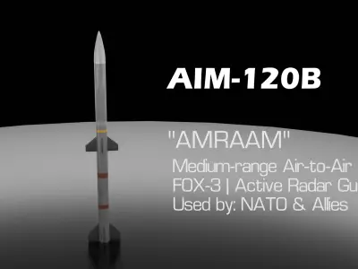 Air-to-Air Missile Pack 3D model