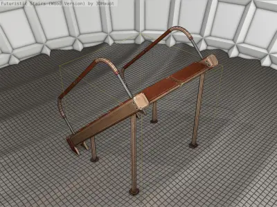 Wood Stairs - Construction Element 20 Low-poly 3D model