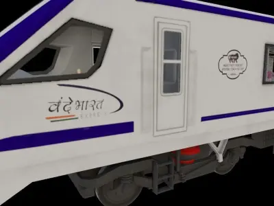 vande bharat express train 18 Low-poly 3D model