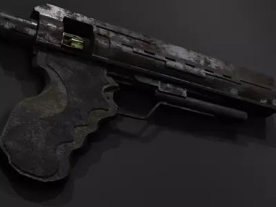 Hand Gun Custom Low-poly 3D model