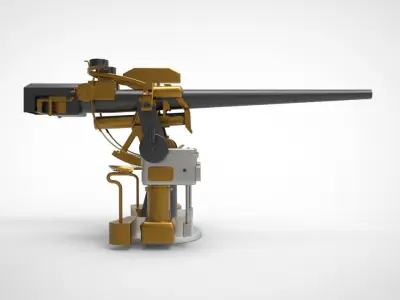 Machine Naval gun 50 mm  3D model