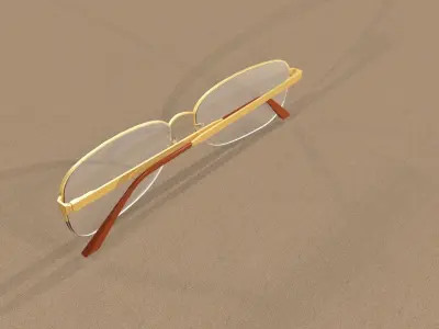 Glasses with fishing line 3D model