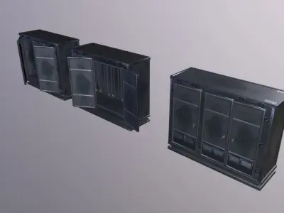 Freezer Low-poly 3D model purchase