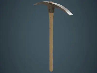 Pickaxe 2B Low-poly 3D model
