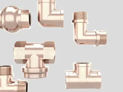 Pipe fitting 3D model