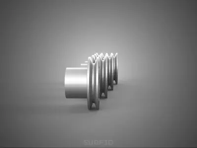 COLLECTION STANDARD PULLEY SHEAVE TRACK WHEEL DRIVE MULTI GROOVE 3D model