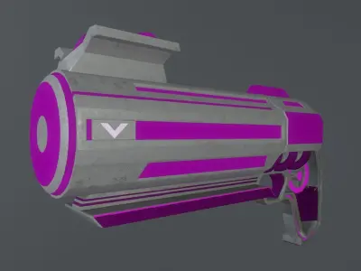 Fututristic Laser Gun Low-poly 3D model