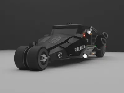 Sci fi car 3D model