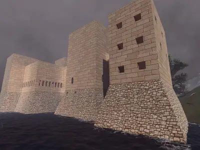 Medieval Castle 3D model 4