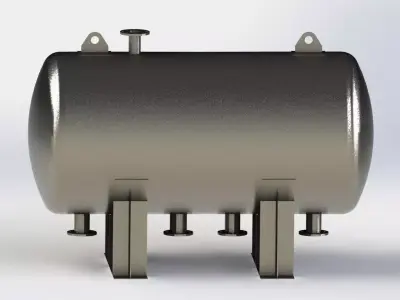 Pressure Vessel Low-poly 3D model