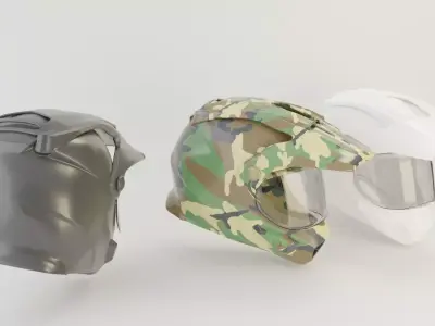 bike helmet gear Low-poly 3D model