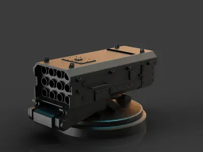 sci-fi missile launcher M-12 3D model