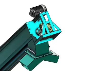 inclined ribbon conveyors 300x5000mm  3D model
