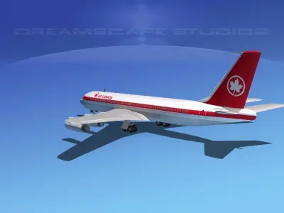 Boeing 707 Air Canada 3D model