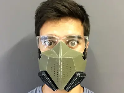 Half Mask Airsoft  3D print model