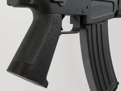 Assault rifle - Rigged 3D model