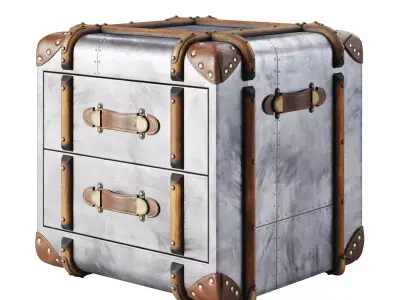 RH Richards Trunk 2-Drawer Cube 3D model