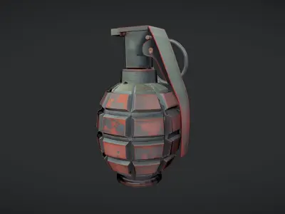 military hand grenade 3D model 2