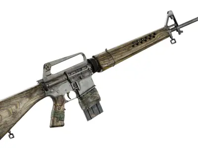 M16A1 FALLOUT Low-poly 3D model