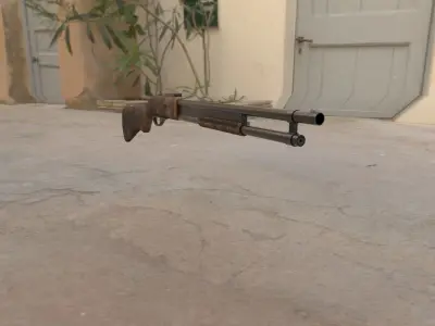 M870 Model wooden shotgun 3D model