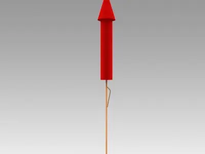 Firework Rocket 3D model buy