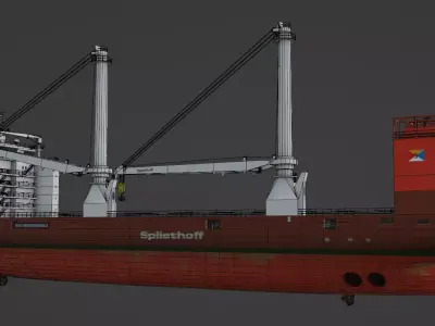 Multipurpose Heavy Lift Vessel BROUWERSGRACHT Low-poly 3D model